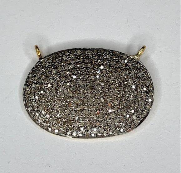 Champagne Diamonds Oval Pendant
