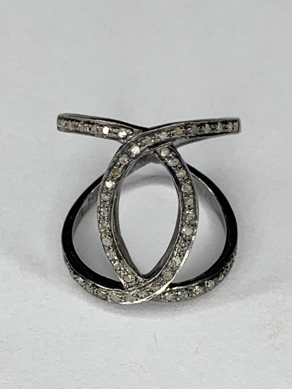 Champagne Diamonds Fold Over Ring