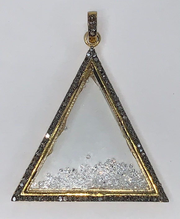 Champagne Diamonds Triangle Pendant
