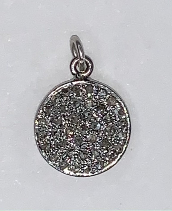 Champagne Diamonds Small Circle Pendant