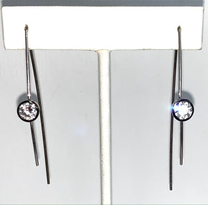 1127 Sterling Silver Wire Earrings (LgCZs)
