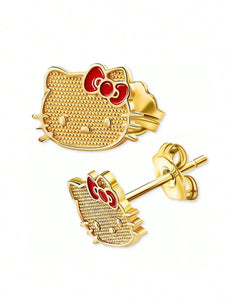 Hello Kitty Gold Plated Studs