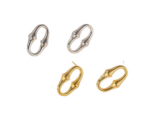 Horseshoe Nail Gold Plated Stud Earrings