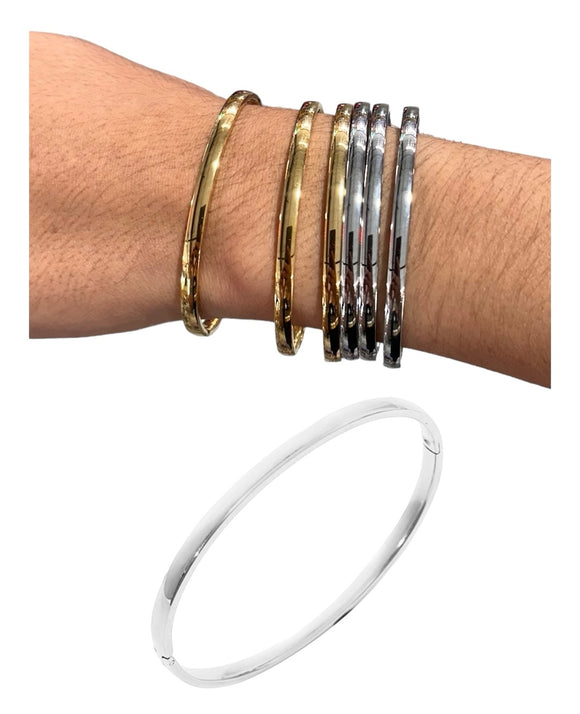 Gold Plated Stainless Steel Simple Bracelet