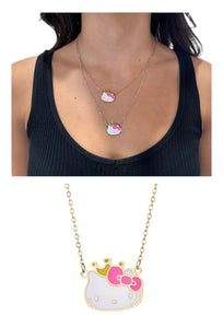 Princess Hello Kitty Gold Placed Necklace