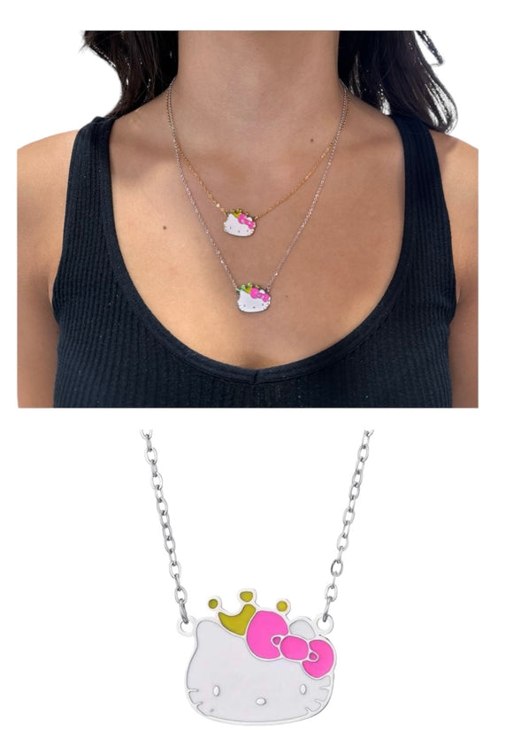 Princess Hello Kitty Stainless Steel Necklace