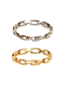 Gold Plated Link Chain Ring