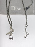 Treasure Chest - Vintage 2002/2003 Authentic Dior Monogram Butterfly Rhinestones Necklace