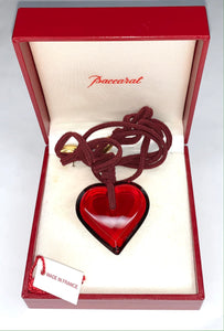 Treasure Chest - Vintage 2001 Baccarat 'A La Folie' Crystal Heart Pendant