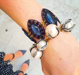 Treasure Chest - Vintage Lulu Frost Blue Crystal Bracelet